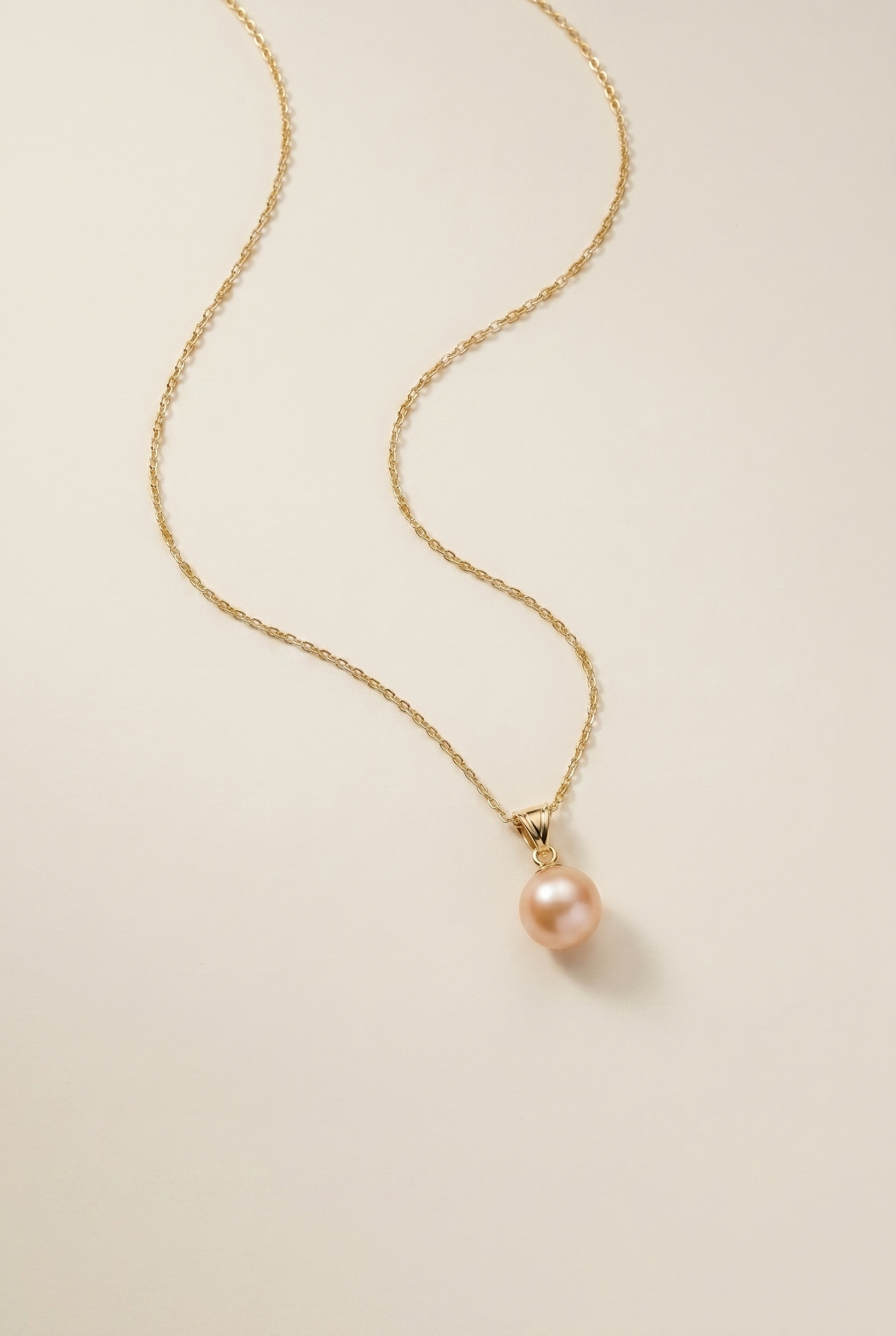 colier perle naturale roz rotunde 7-8mm aur 14k prezentare - elysia - royal pearls