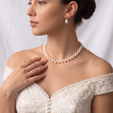 Colier Aur 14K cu Perle Naturale Albe Ovale AAA — Eternal detaliu - colier perle naturale aur 14K - Royal Pearls