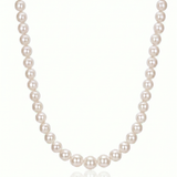 Colier cu perle de cultura alb champagne 5–6 mm din aur 14K galben – Aura
