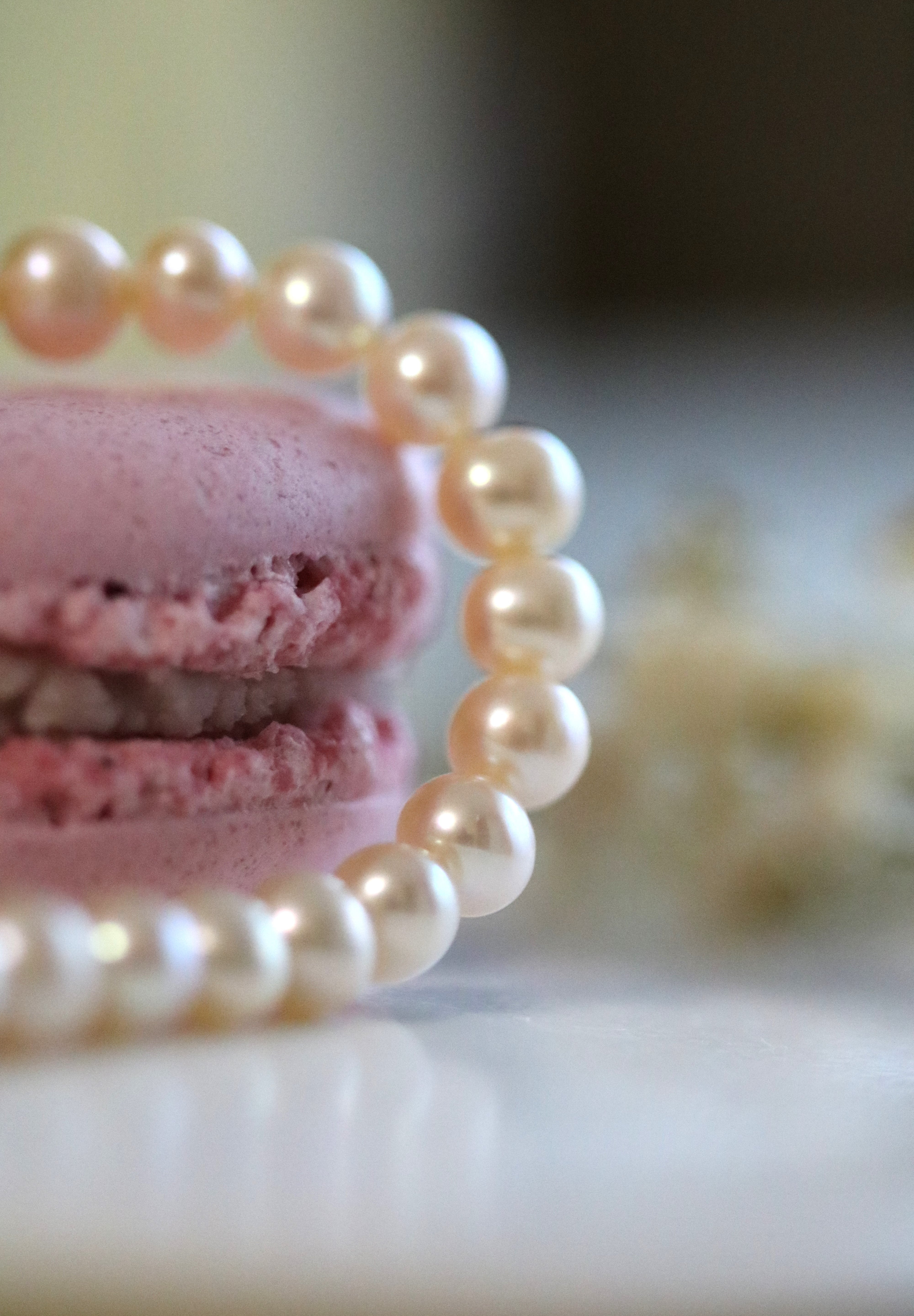 Detaliu perle naturale de cultură roz, 5–5,5 mm