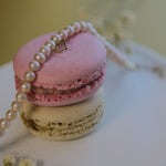 Detaliu perle naturale de cultură roz, 5–5,5 mm, brățară Rose Thread