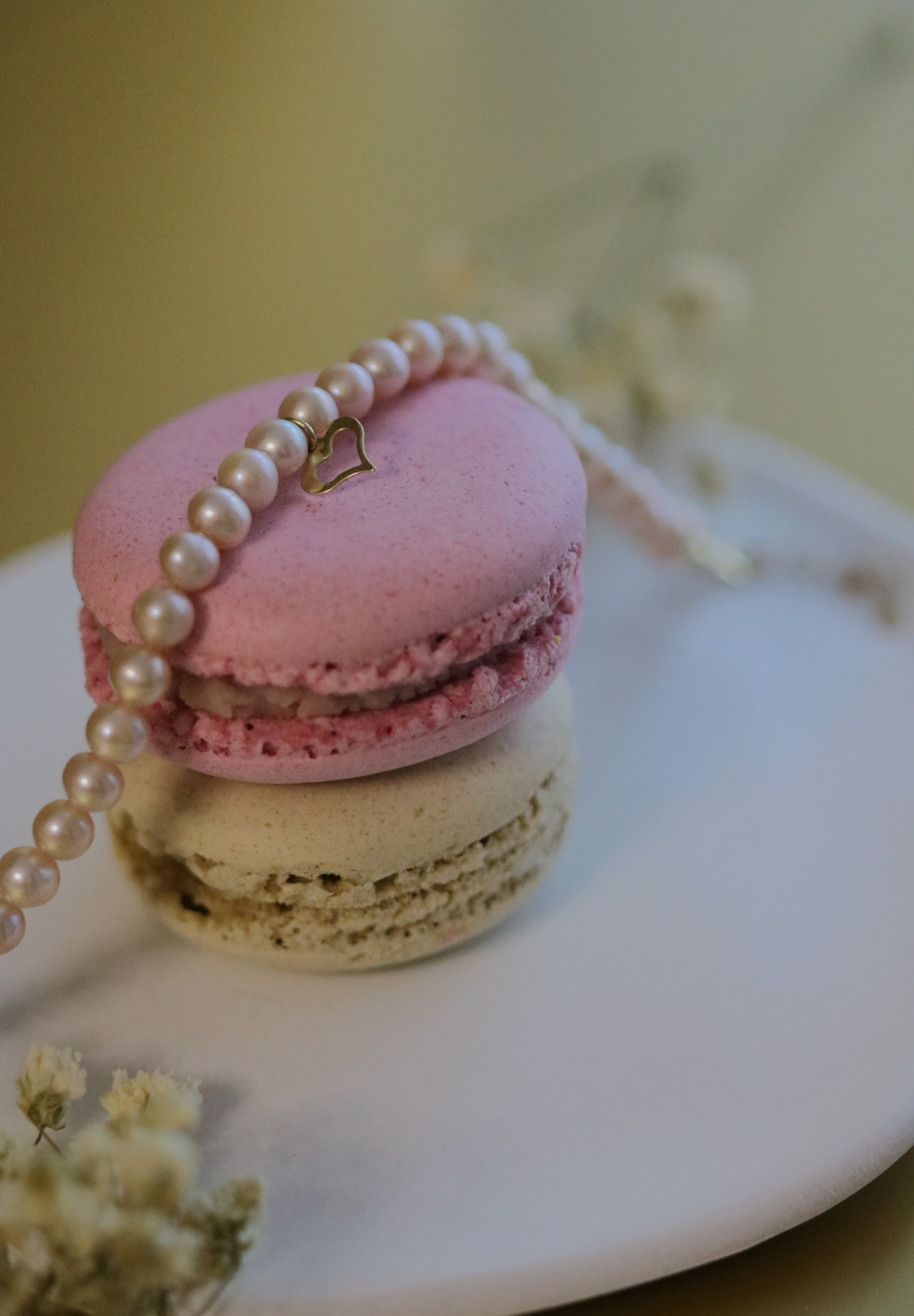 Detaliu perle naturale de cultură roz, 5–5,5 mm, brățară Rose Thread