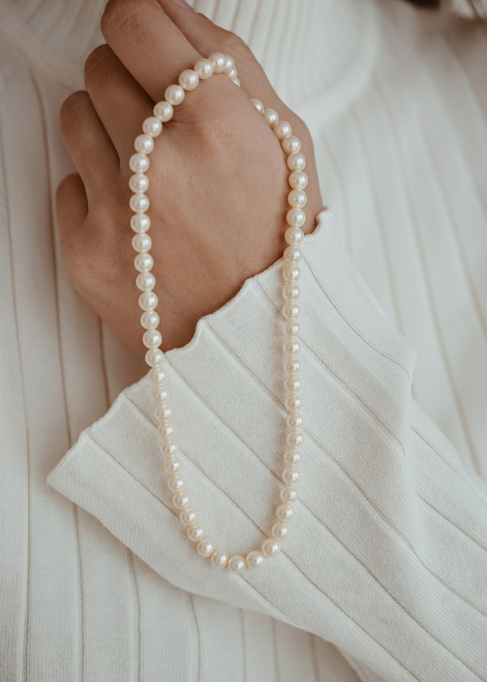 Colier Aur 14K cu Perle Naturale Champagne 5-6mm — Aura - colier perle naturale aur 14K - Royal Pearls