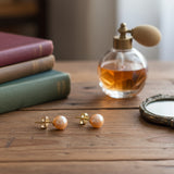 Cercei stud din aur 14K cu perle de cultură roz 5.5–6 mm