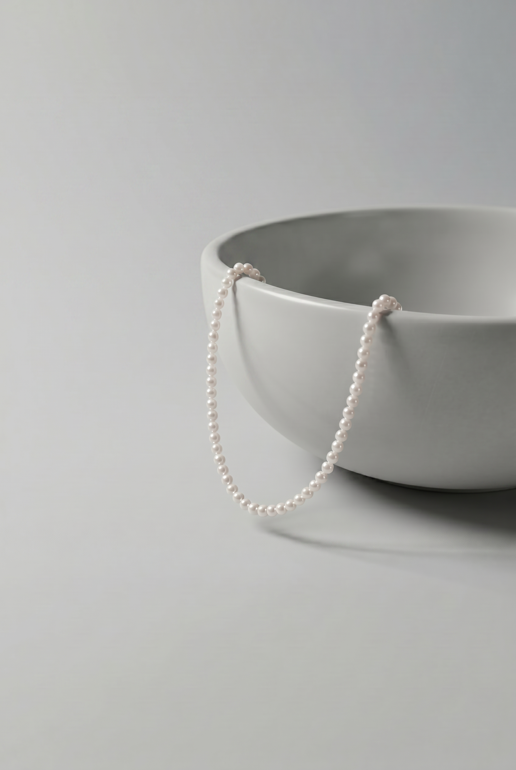 colier perle naturale albe 3mm AAA aur 14k unghi - petite pearl - royal pearls