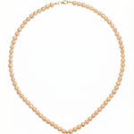 Colier Lumin Heart cu perle de cultură roz și pandantiv inimă din aur galben 14K