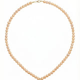 Colier Lumin Heart cu perle de cultură roz și pandantiv inimă din aur galben 14K