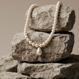 Colier Aur 14K cu Perle Naturale Champagne 5-6mm si Pandantiv Perla— Lady Di