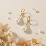 cercei perle naturale albe lacrima 8-9mm tortita aur 14k unghi - josephine - royal pearls