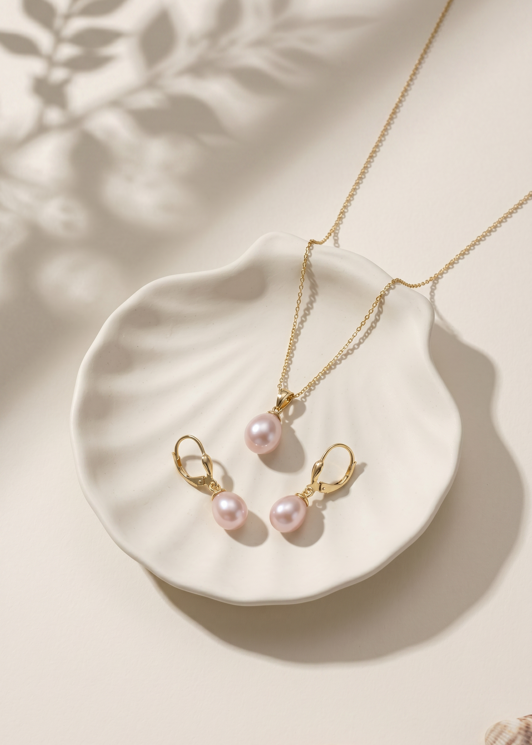 Set bijuterii perle naturale aur 14K Catherine Lacrimă Royal Pearls
