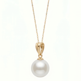 Colier Perlă Naturală de Cultura Albă 7-8 mm si Aur 14K (585) galben Astra