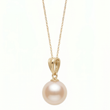 Colier Perlă Naturală de Cultura Roz 7-8 mm Rotunda si Aur 14K (585) galben - Elysia