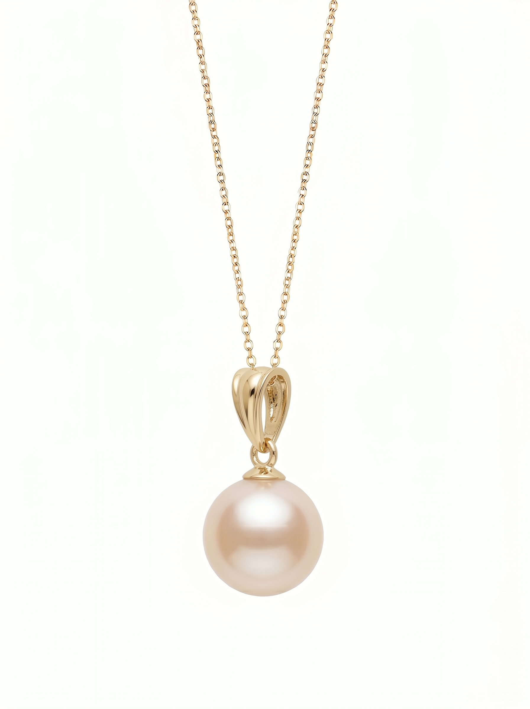 Colier Aur 14K cu Perlă Naturală Roz Rotundă 7-8mm — Elysia detaliu - colier perle naturale aur 14K - Royal Pearls