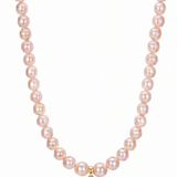 Necklace with pink cultured pearls 5 – 6 mm with 14K gold pendant Lumin Heart