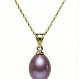 Pandantiv Nova din aur galben 14K cu perlă naturală mov