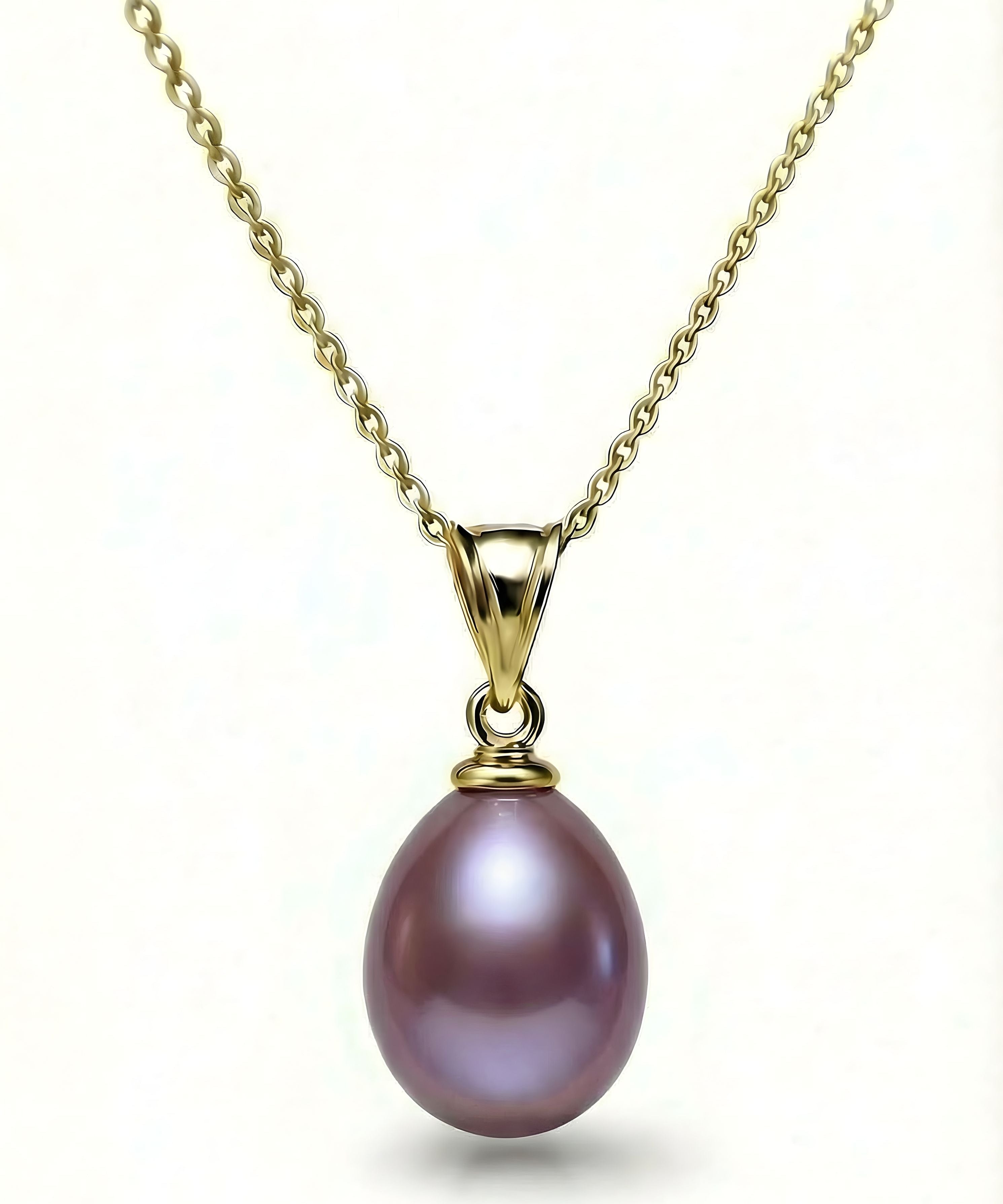 Pandantiv Nova din aur galben 14K cu perlă naturală mov