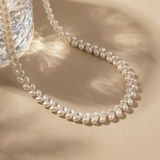 colier perle naturale albe ovale AAA aur 14k lifestyle - eternal - royal pearls