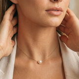 colier perle naturale albe rotunde 7-8mm aur 14k detaliu - marie - royal pearls