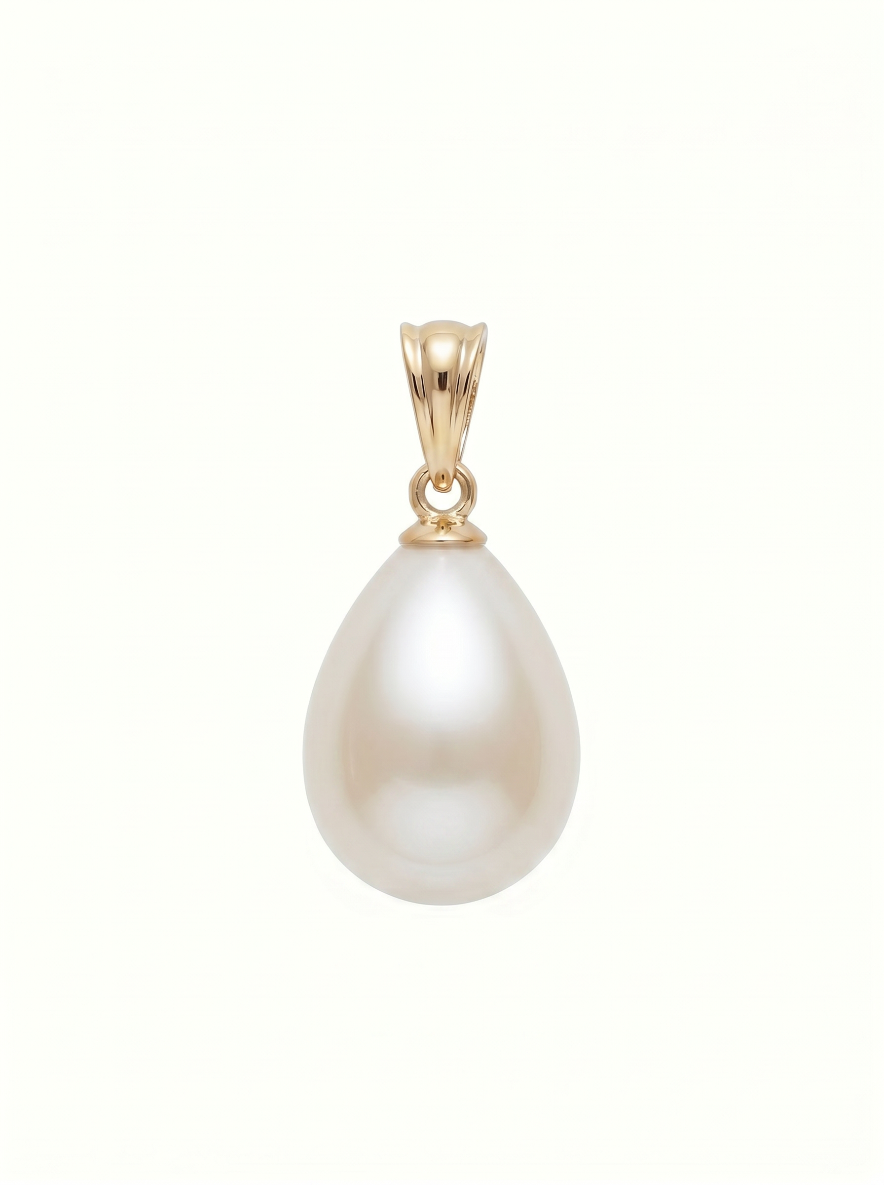 Pandantiv Aur 14K cu Perlă Naturală Albă Lacrimă 8-9mm — Amira - pandantiv perla naturala aur 14K - Royal Pearls