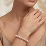 Bracelet with pink cultured pearls 5 – 6 mm in 14K gold Rosalia