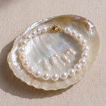 Brățară Aur 14K cu Perle Naturale Albe Mari 8-9mm AAA — Héritage - brățară perle naturale aur 14K - Royal Pearls