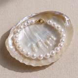 Brățară Aur 14K cu Perle Naturale Albe Mari 8-9mm AAA — Héritage - brățară perle naturale aur 14K - Royal Pearls