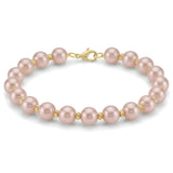 Brățară cu perle de cultură roz 5–6 mm din aur 14K Rose Dorée