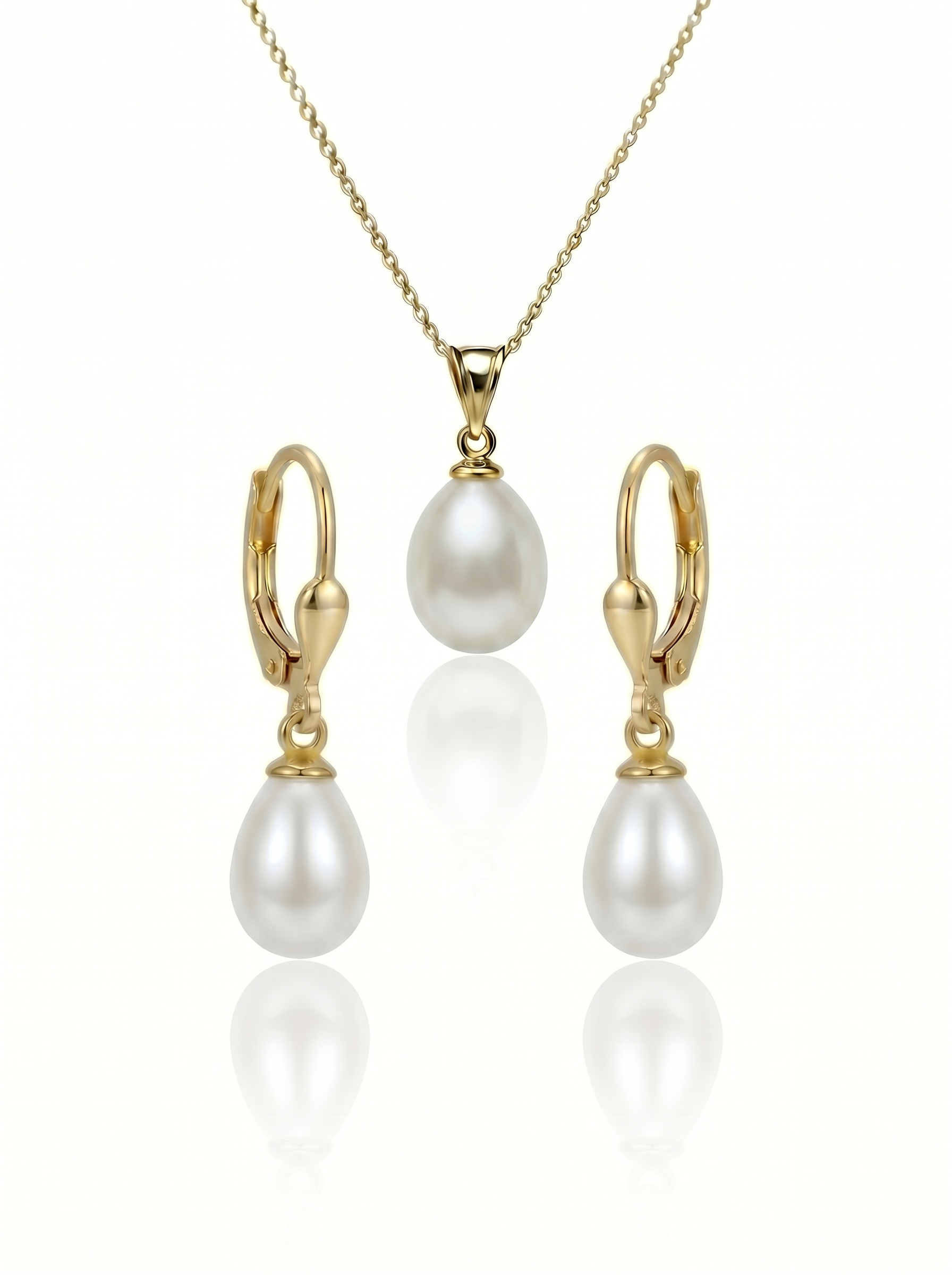Set bijuterii perle naturale aur 14K Catherine Lacrimă Royal Pearls