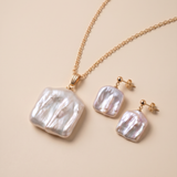 Set Perle Naturale Albe Aur 14K Keshi – Marina