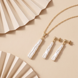 Set Perle Naturale Albe Aur 14K Keshi – Noelle