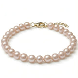 Brățară cu perle de cultură roz 5–5,5 mm din aur 14K Rosalia