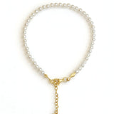 Brățară cu perle de cultură albe 3-3.5 mm din aur 14K Ivory Thread